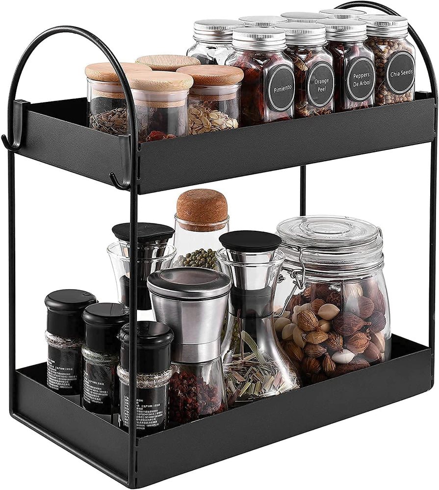 Countertop Organizer 2 Tier Counter Standing Rack Bathroom Shelf Organizer for Counter, Bathroom Kitchen Storage Organization, Kitchen Spice Rack