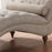 Upholstered Tufted Buttons Linen with Toss Pillow Chaise Lounge Chair Indoor for Bedrooom Living, Standard