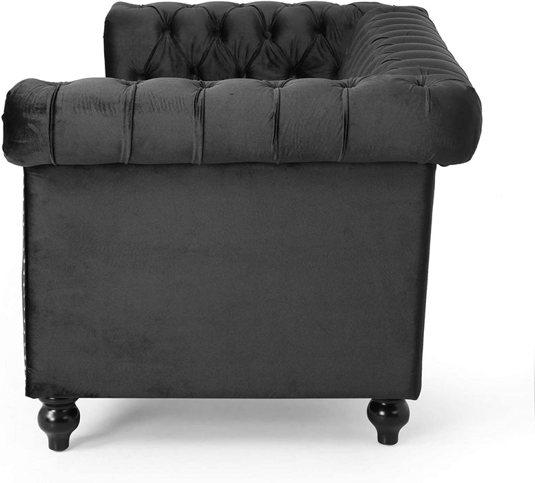 Brinkhaven Tufted Loveseat with Nailhead Trim - Velvet