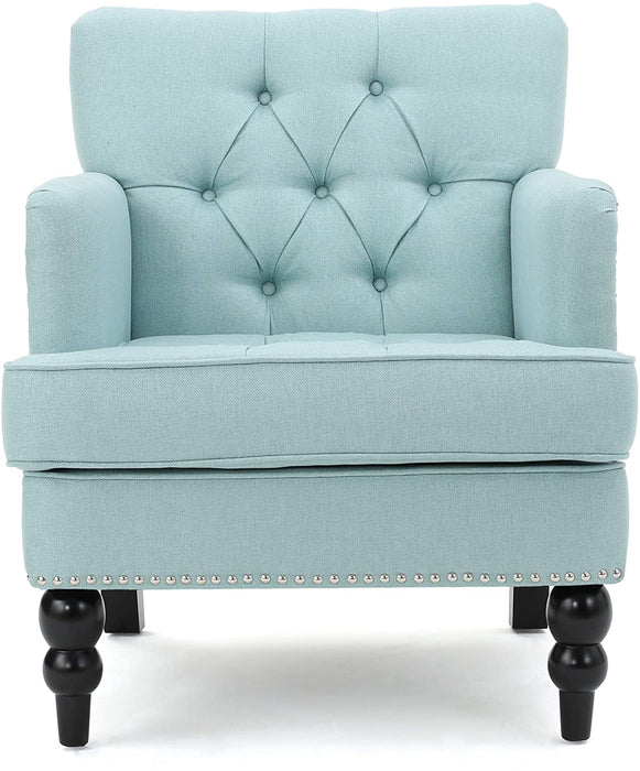 Tufted Club Chair, Fabric Accent Chair