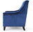 Tufted Back New Velvet Club Chair (Navy Blue