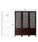 Solid Wood 3 Panel Room Wooden Partition (Brown) for Living Room