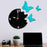 Butterfly in Blue Color Wooden Wall Clock