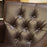 Wide Tufted Upholstery Club Chair with Arm Rest , Brown