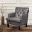 Tufted Club Chair, Fabric Accent Chair