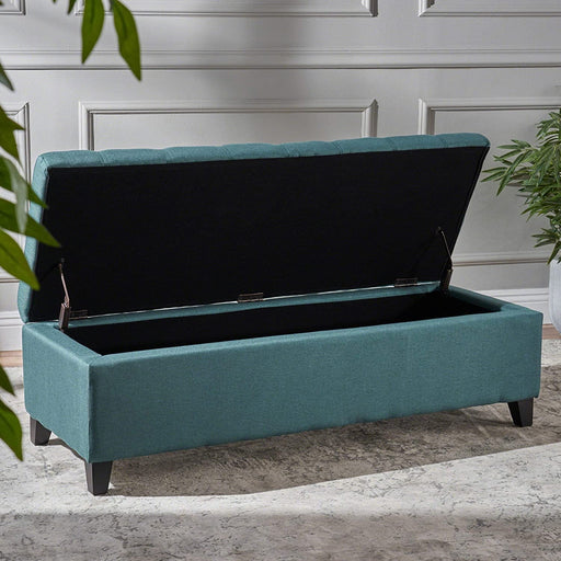 Mission Fabric Storage Ottoman