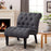 Upholstered Accent Chair for Bedroom Living Room Chairs Lounge Chair with Wood Legs Cream Fabric