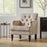 Tufted Club Chair, Fabric Accent Chair