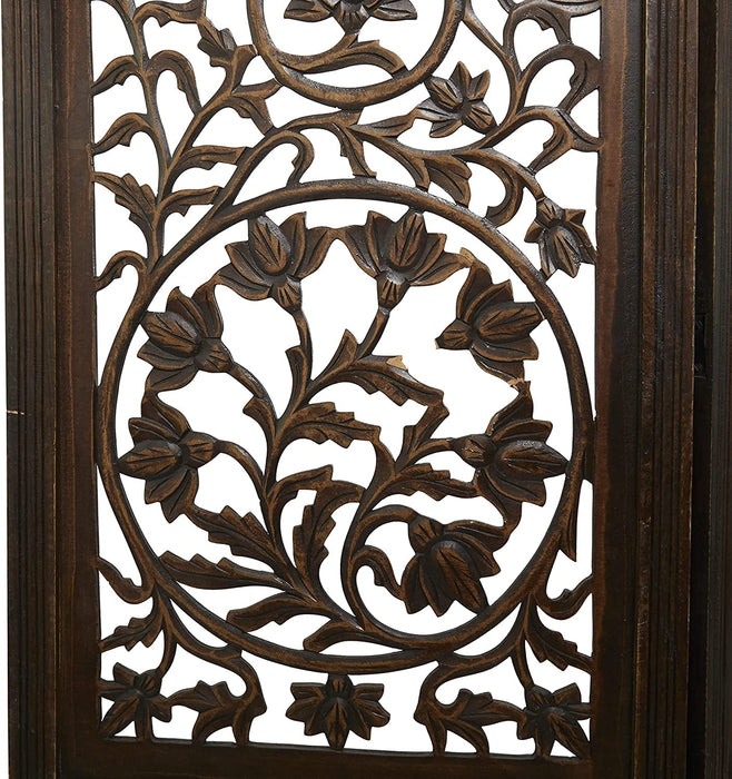 Wood Screen 4 Panel Decorative Protection
