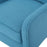 Felicity Mid-Century Fabric Arm Chairs, 2-Pcs Set, Blue