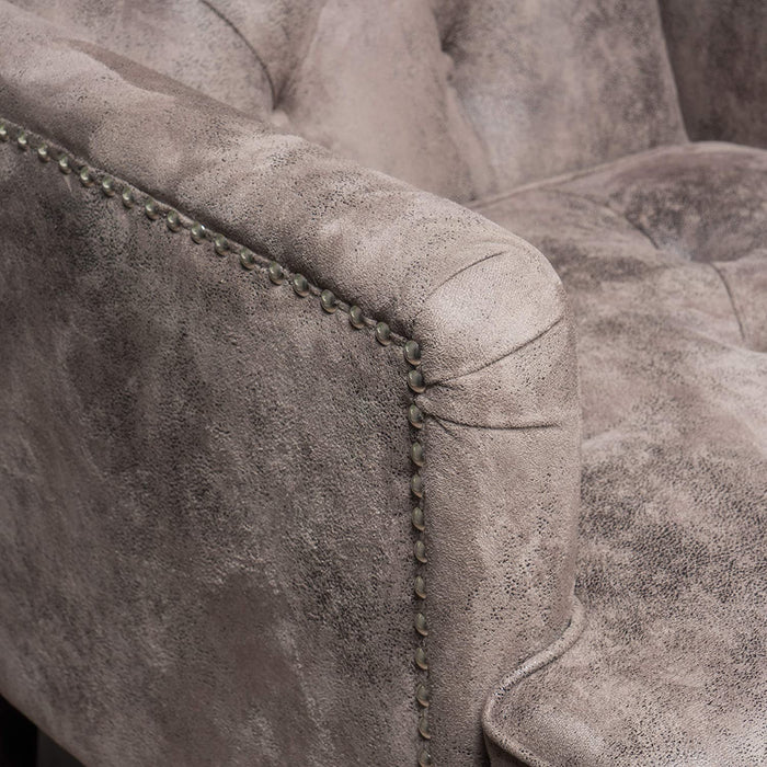 Tufted Club Chair, Fabric Accent Chair