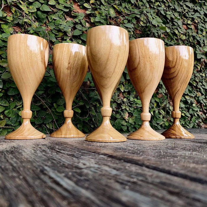 ROYAL LOOK PREMIUM WINE GLASS || TEAK WOOD