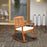 Wooden Rocking Chair with Cushioned