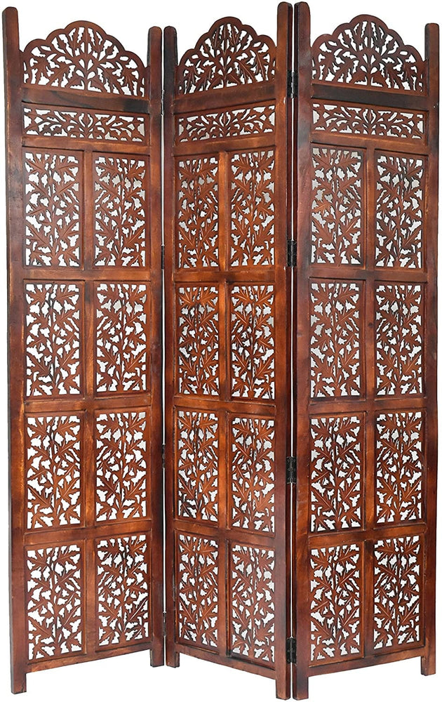 3 panel Wood Partition Wooden Handcrafted Partition Room Divider Separator for Living Room Office Partition Screen Room Divider Wood Partitions for Home Kitchen & Office