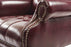 Tufted High Back Traditional Queen Anne Style Chair with Nailhead Accents and Mahogany Finish Legs