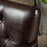 Wide Tufted Upholstery Club Chair with Arm Rest , Brown