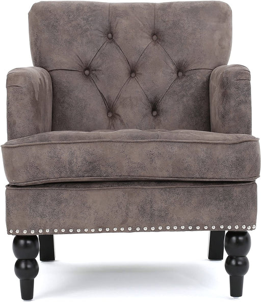 Tufted Club Chair, Fabric Accent Chair