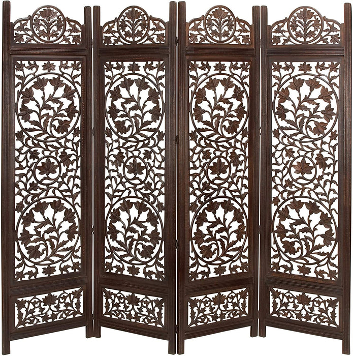 4 Panel Wooden Screen  Decorative Protection For living room Wooden partition and Dividers