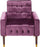 Velvet Armchair, Modern Glam, Button-Tufted, Waffle Stitching,