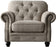 Luxury Chesterfield Chenille Diamond Tufted Living Room Sofa,  Armchair