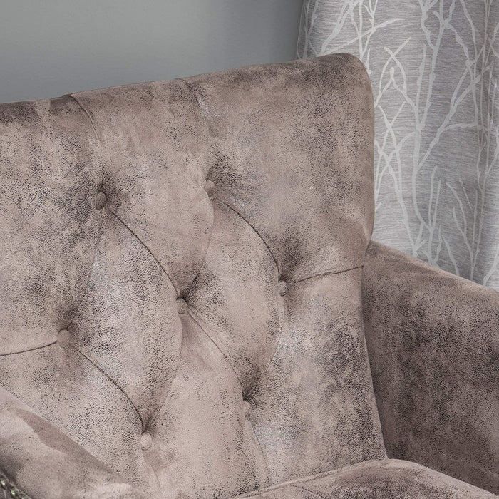 Tufted Club Chair, Fabric Accent Chair