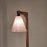 Brielle Wooden Floor Lamp with Brown Base and Beige Fabric Lampshade