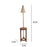 Brielle Wooden Floor Lamp with Brown Base and Beige Fabric Lampshade