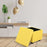 DOE BUCK SQUARE STOAGE OTTOMAN WITH STORAGE YELLOW