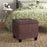Wide Leatherette Tufted Square Storage Ottoman with Storage