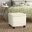 Wide Leatherette Tufted Square Storage Ottoman with Storage