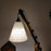 Angler Wooden Floor Lamp with Brown Base and Jute Fabric Lampshade