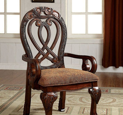 Wyndmere Traditional Arm Chair, Cherry Finish,