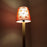 HexSpot Wooden Floor Lamp with Brown Base and Beige Wooden Lampshade