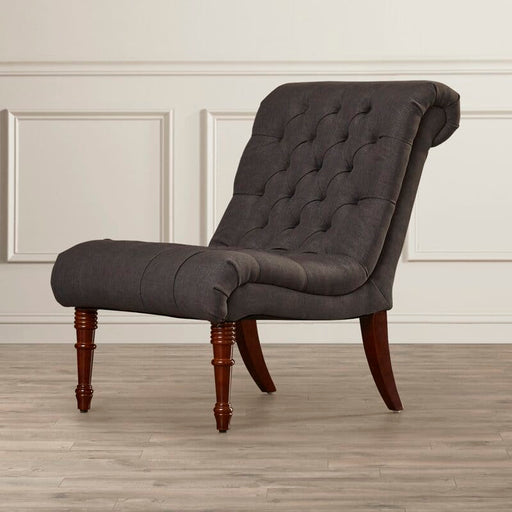 Barnkine Wide Wooden tufted Slipper Chair