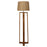 Blender Wooden Floor Lamp with Premium Beige Fabric Lampshade