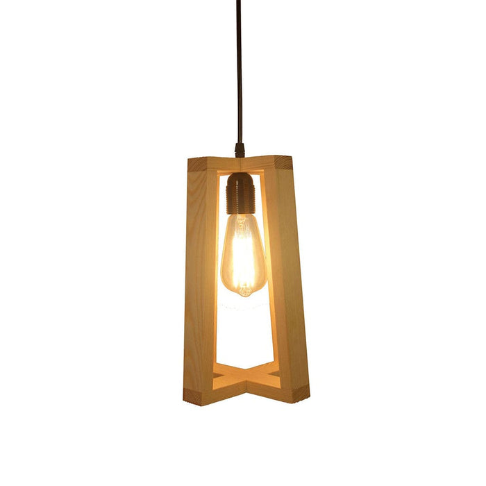 Blender Brown Wooden Single Hanging Lamp