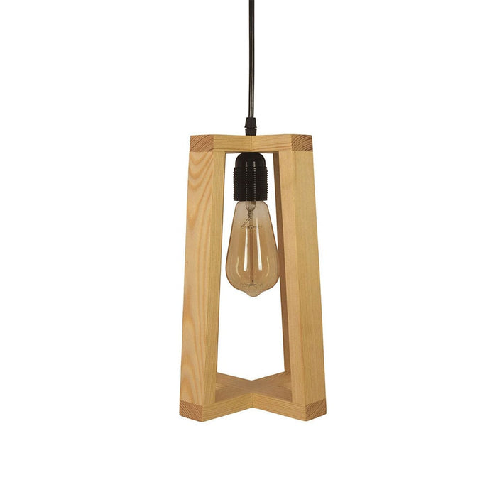 Blender Brown Wooden Single Hanging Lamp