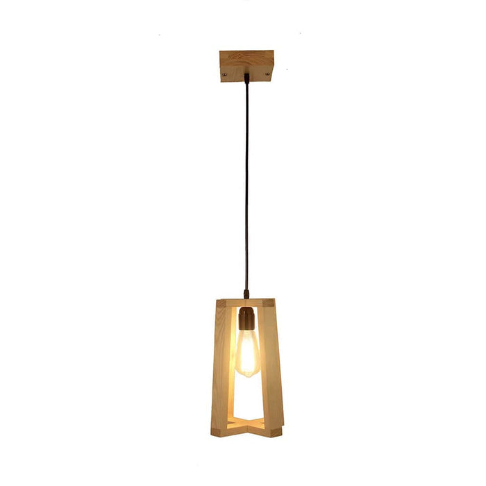 Blender Brown Wooden Single Hanging Lamp