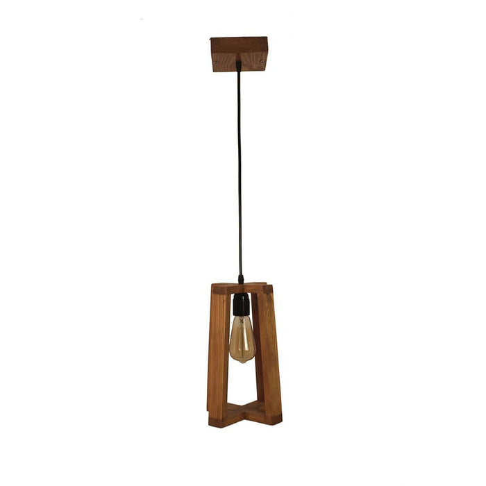 Blender Beige Wooden Single Hanging Lamp