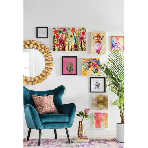 Wide Tufted Velvet Wingback Chair