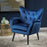 Wide Tufted Velvet Wingback Chair