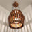 Bourbon Brown Wooden Single Hanging Lamp