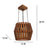 Bourbon Brown Wooden Single Hanging Lamp