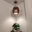 Bourbon Brown Wooden Single Hanging Lamp