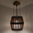 Bourbon Brown Wooden Single Hanging Lamp