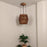 Bourbon Brown Wooden Single Hanging Lamp