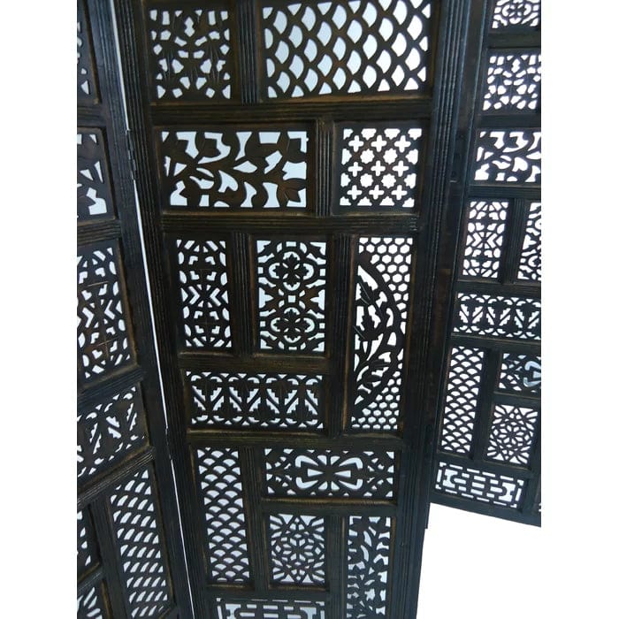 Bracknell 183Cm W x 177Cm H 4 - Panel Folding Room Divider