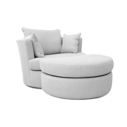 Bullock Wide Swivel Tub Chair and Ottoman
