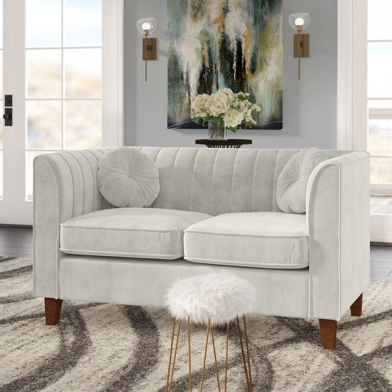 2 Seater Velvet Loveseat