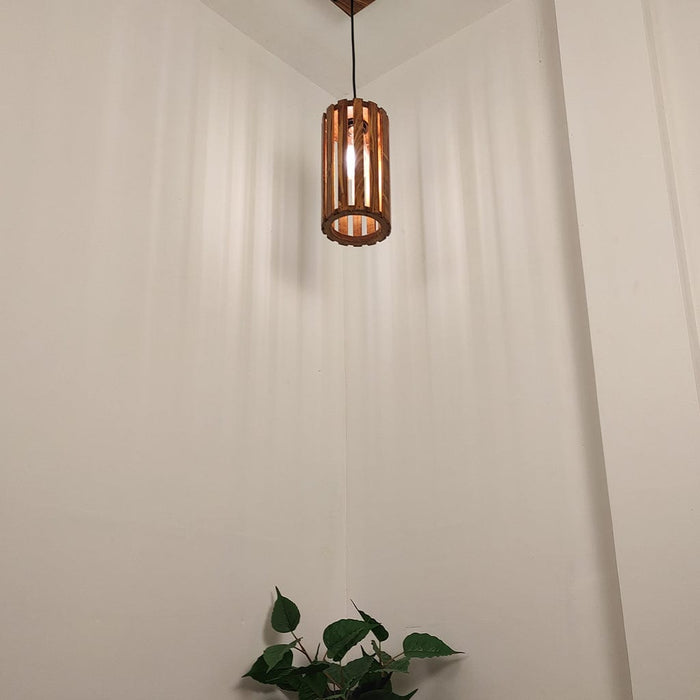 Casa Brown Wooden Single Hanging Lamp